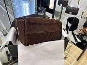 Chanel Small 25 handbag Wool tweed Dark Brown - 3