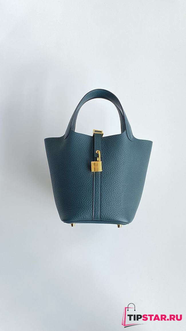 Hermes Picotin Lock Bleu Orage - 1