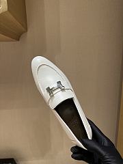Hermes classic vintage-style loafers white - 4