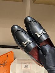 Hermes classic vintage-style loafers black - 4