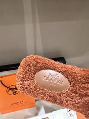 Hermes Fur Orange Silippers 03 - 3