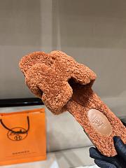 Hermes Fur Orange Silippers 03 - 2