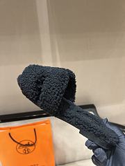 Hermes Fur Orange Silippers 02 - 5