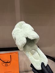 Hermes Fur Orange Silippers 01 - 6