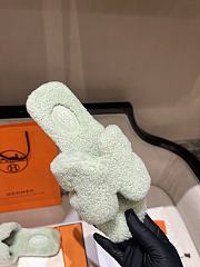 Hermes Fur Orange Silippers 01 - 3