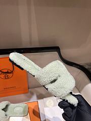 Hermes Fur Orange Silippers 01 - 2