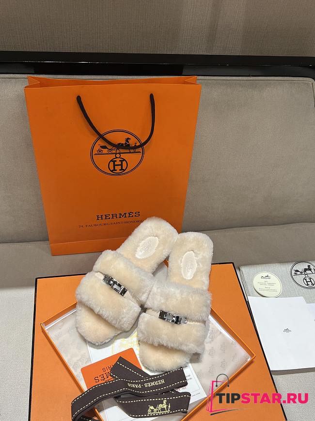 Hermes Fur slippers 04 - 1