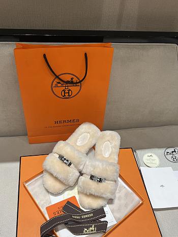 Hermes Fur slippers 04