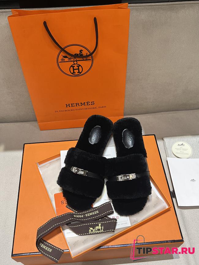 Hermes Fur slippers 03 - 1