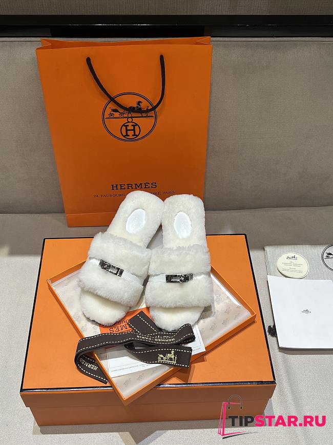 Hermes Fur slippers 02 - 1