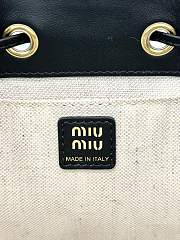Miumiu Medium Leather Backpack In Black - 6