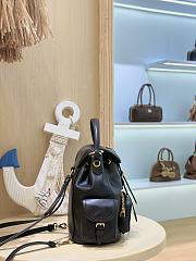 Miumiu Medium Leather Backpack In Black - 5