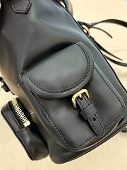 Miumiu Medium Leather Backpack In Black - 4