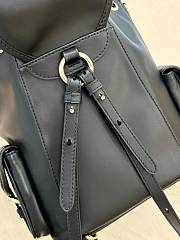 Miumiu Medium Leather Backpack In Black - 3