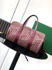 Goyard Barrel 40 Sports Bag In Burgundy - 1