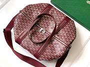 Goyard Barrel 40 Sports Bag In Burgundy - 6