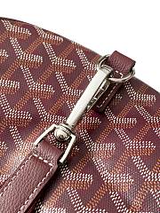 Goyard Barrel 40 Sports Bag In Burgundy - 4