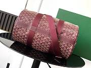 Goyard Barrel 40 Sports Bag In Burgundy - 3