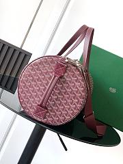Goyard Barrel 40 Sports Bag In Burgundy - 2