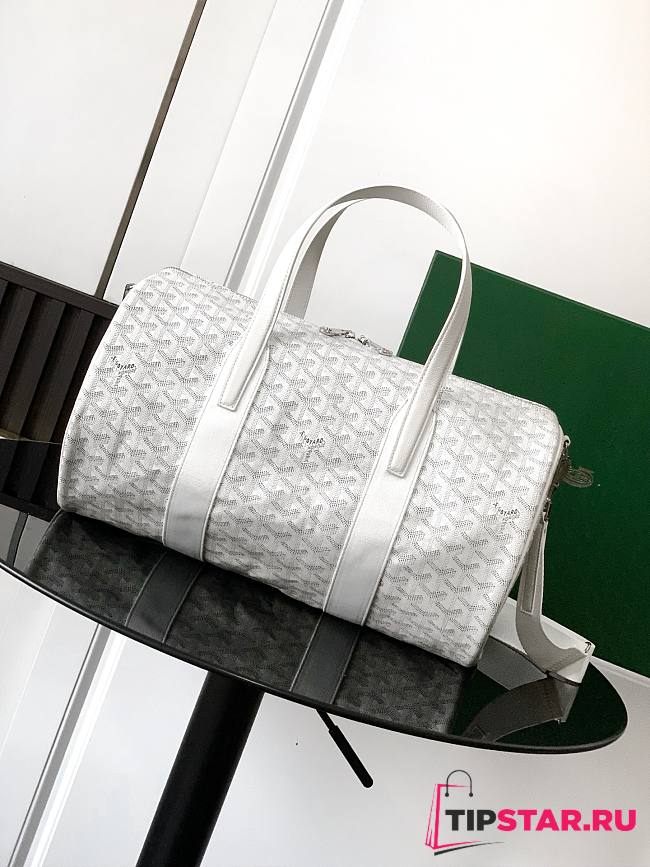 Goyard Barrel 40 Sports Bag In White - 1