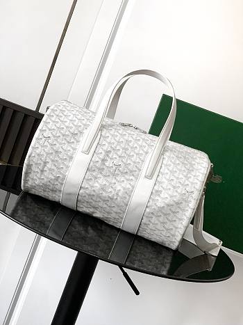 Goyard Barrel 40 Sports Bag In White