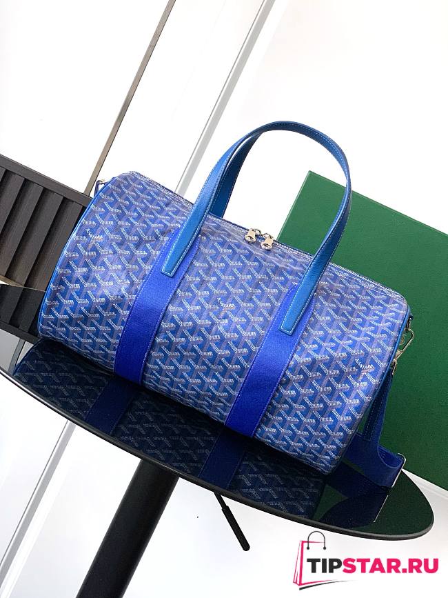 Goyard Barrel 40 Sports Bag In Blue - 1