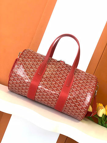 Goyard Barrel 40 Sports Bag In Red