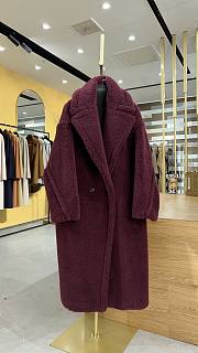 Max Mara Teddy Bear Coat Burgundy - 1