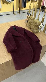 Max Mara Teddy Bear Coat Burgundy - 5