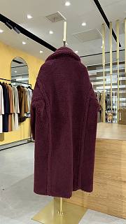 Max Mara Teddy Bear Coat Burgundy - 2