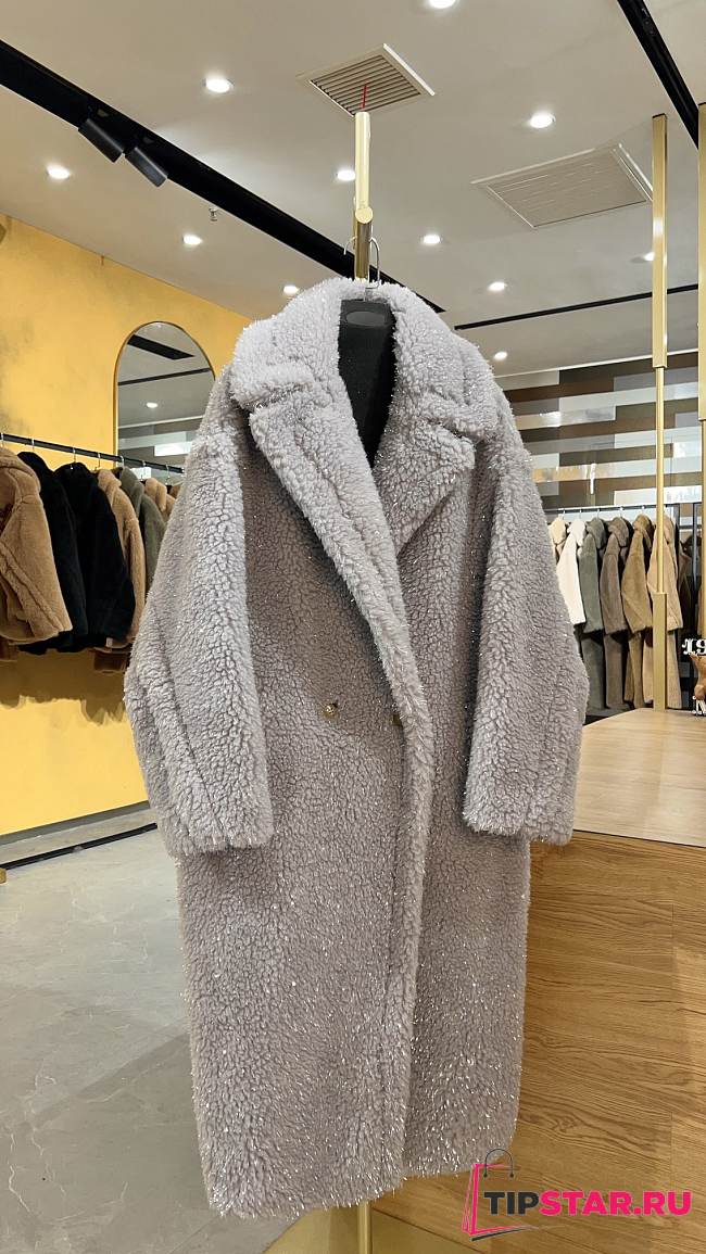 Max Mara Teddy Bear Coat Silver thread - 1