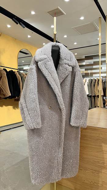 Max Mara Teddy Bear Coat Silver thread
