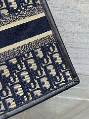 Dior Small Book Tote Blue Dior Oblique Embroidery - 2