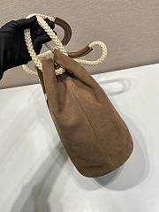 Prada Mariner small suede bucket bag Cocoa Brown - 2