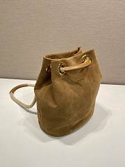 Prada Mariner small suede bucket bag Cinnamon - 3
