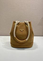 Prada Mariner small suede bucket bag Cinnamon - 2