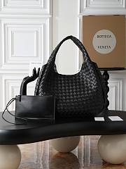 Bottega Veneta Campana intrecciato leather shoulder bag black - 1