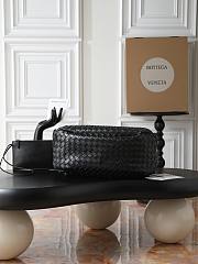 Bottega Veneta Campana intrecciato leather shoulder bag black - 4