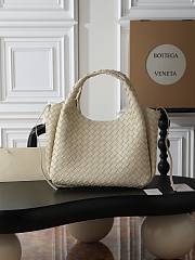 Bottega Veneta Campana intrecciato leather shoulder bag white - 6