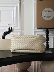 Bottega Veneta Campana intrecciato leather shoulder bag white - 5