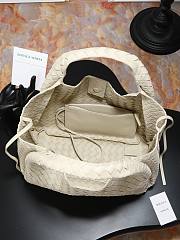 Bottega Veneta Campana intrecciato leather shoulder bag white - 3