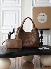 Bottega Veneta Campana intrecciato leather shoulder bag brown - 1