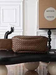 Bottega Veneta Campana intrecciato leather shoulder bag brown - 4