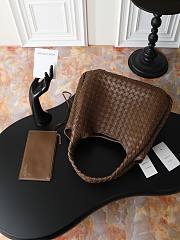 Bottega Veneta Campana intrecciato leather shoulder bag brown - 3