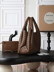 Bottega Veneta Campana intrecciato leather shoulder bag brown - 2