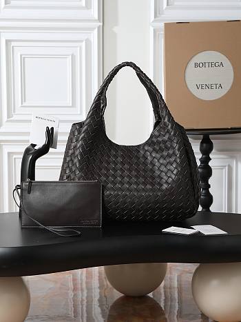 Bottega Veneta Campana intrecciato leather shoulder bag fondant
