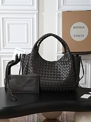 Bottega Veneta Campana intrecciato leather shoulder bag fondant - 3