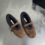 Alaia Ballet Shoes In Brown - 4