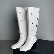 Chanel Double C Slim Fit Boots White - 1