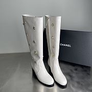 Chanel Double C Slim Fit Boots White - 4